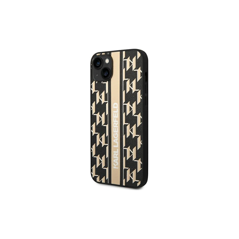 Wholesale Karl Lagerfeld KLHCP14MPGKLSKW Apple iPhone 14 Plus / 15 Plus hardcase brown Monogram Stripe - KLD1130 - {ean13} - Hurt