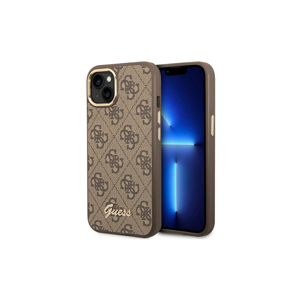 Hurtownia GSM - Case Guess GUHCP14SHG4SHW für Apple iPhone 14 braun/brown hartes Gehäuse 4G Vintage Gold Logo - GUE2116 - {ean13} - Hurt