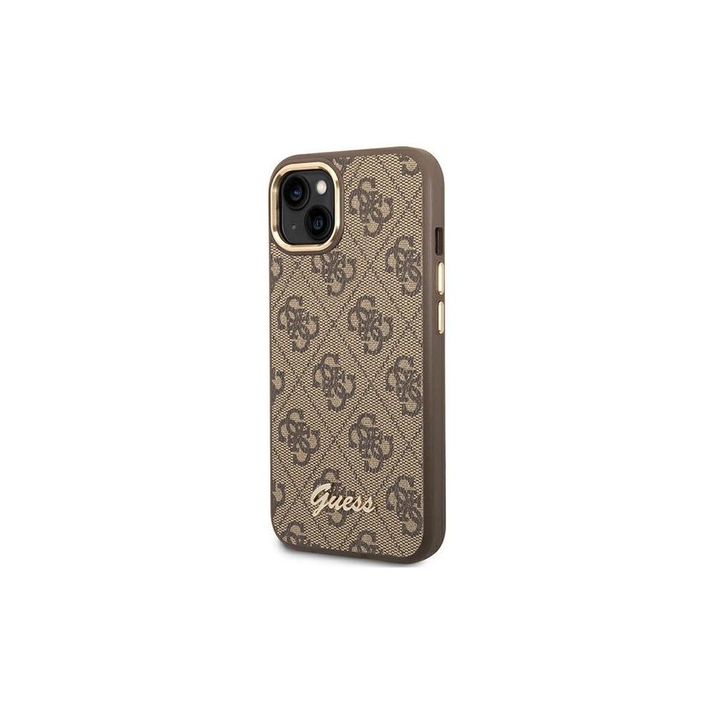 Wholesale Guess GUHCP14SHG4SHW Apple iPhone 14 brown hard case 4G Vintage Gold Logo - GUE2116 - {ean13} - Hurt