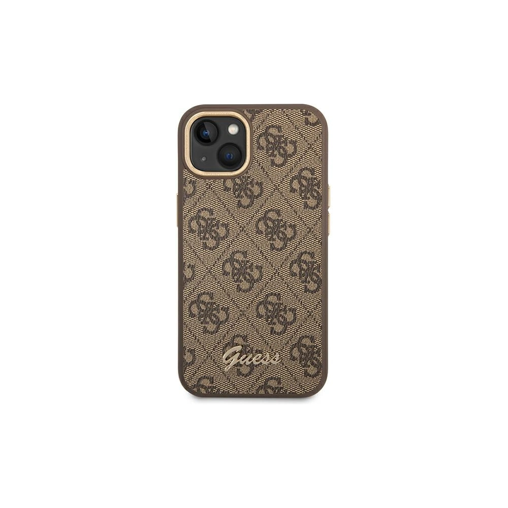 Wholesale Guess GUHCP14SHG4SHW Apple iPhone 14 brown hard case 4G Vintage Gold Logo - GUE2116 - {ean13} - Hurt