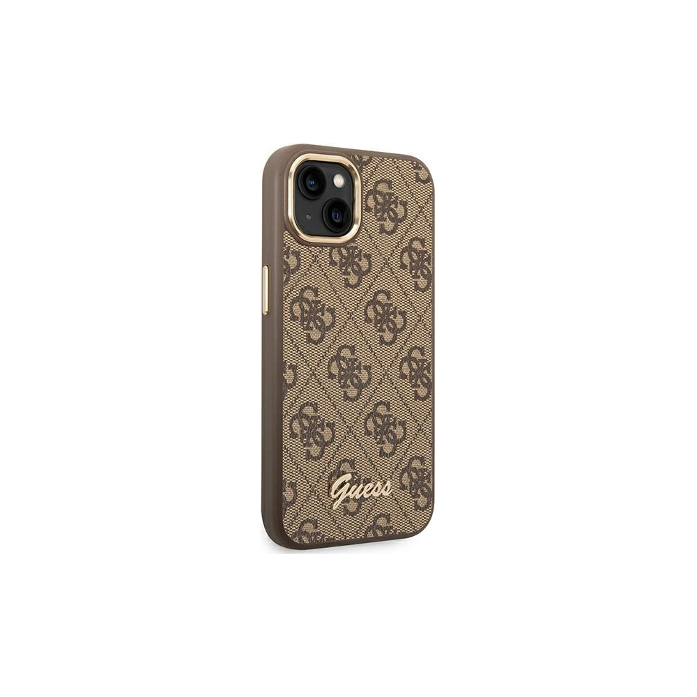 Hurtownia GSM - Case Guess GUHCP14SHG4SHW für Apple iPhone 14 braun/brown hartes Gehäuse 4G Vintage Gold Logo - GUE2116 - {ean13} - Hurt