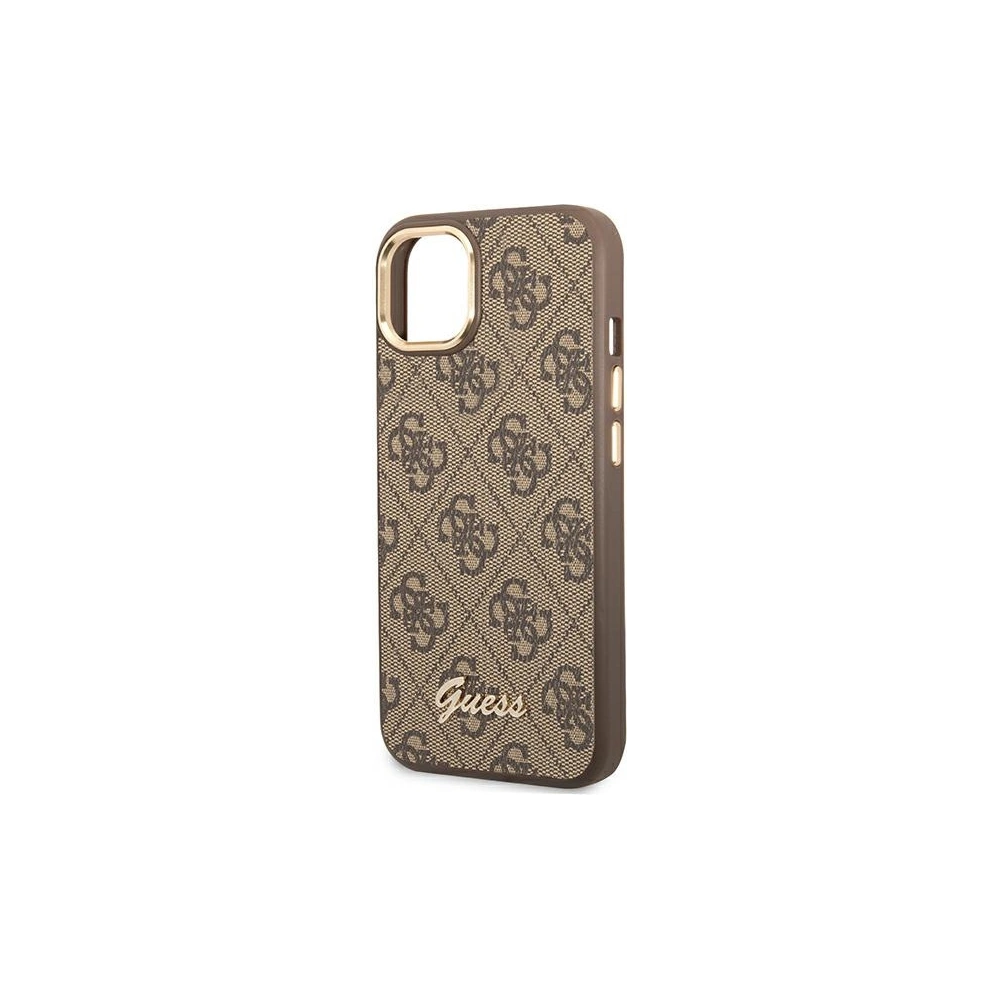 Hurtownia GSM - Case Guess GUHCP14SHG4SHW für Apple iPhone 14 braun/brown hartes Gehäuse 4G Vintage Gold Logo - GUE2116 - {ean13} - Hurt