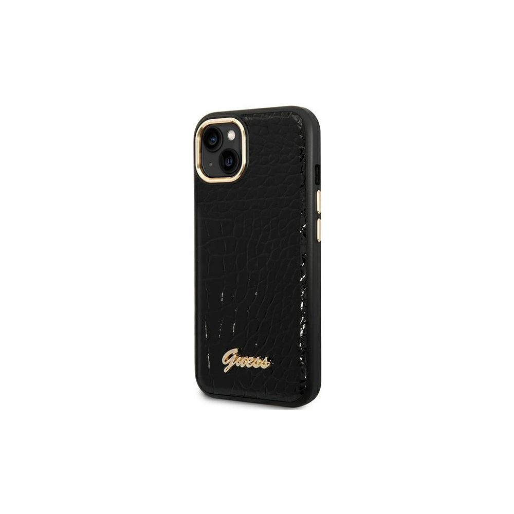 Wholesale Guess GUHCP14SHGCRHK Apple iPhone 14 black hardcase Croco Collection - GUE2117 - {ean13} - Hurt