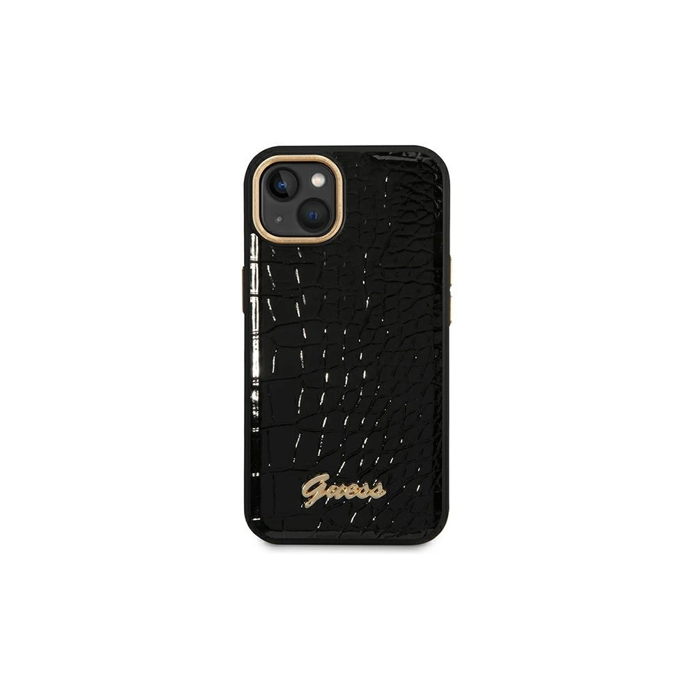 Wholesale Guess GUHCP14SHGCRHK Apple iPhone 14 black hardcase Croco Collection - GUE2117 - {ean13} - Hurt