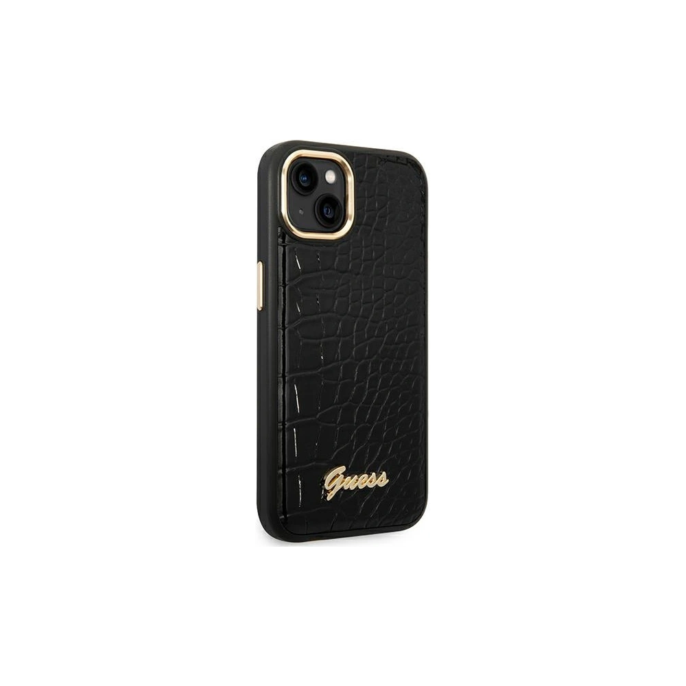 Wholesale Guess GUHCP14SHGCRHK Apple iPhone 14 black hardcase Croco Collection - GUE2117 - {ean13} - Hurt
