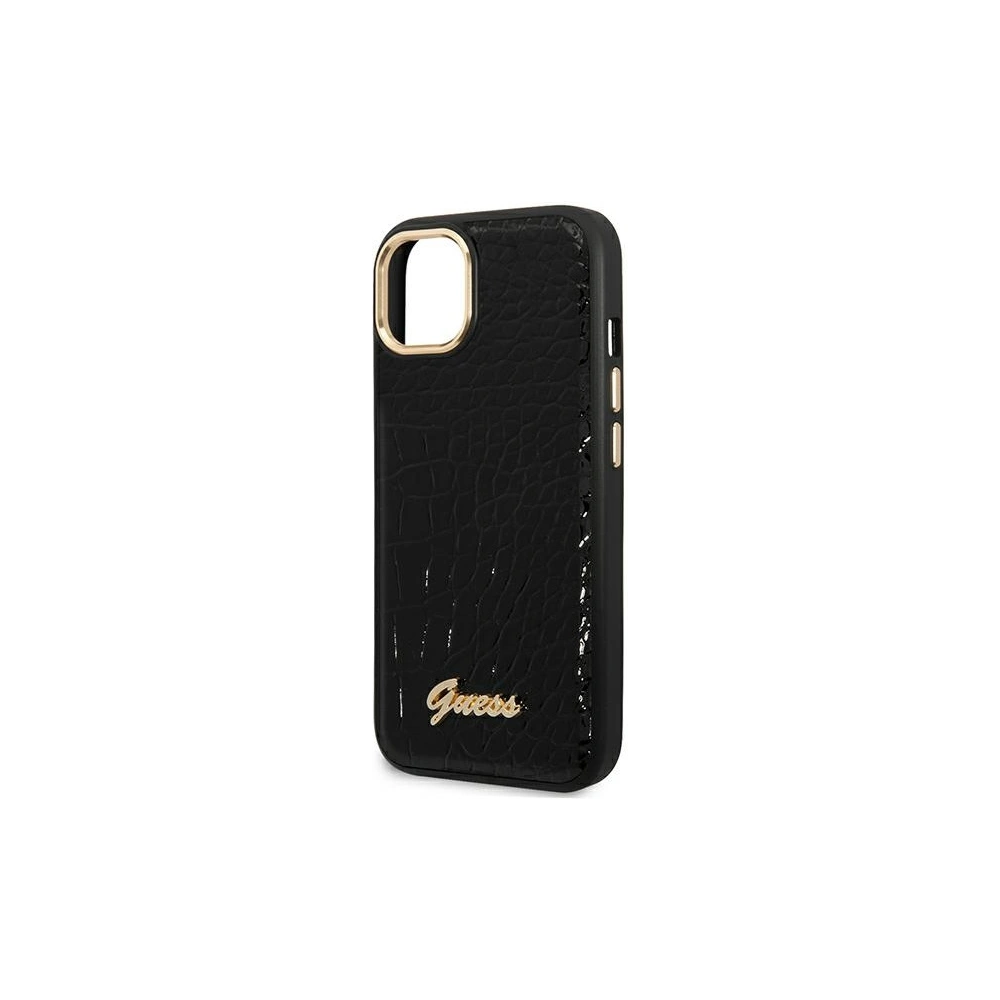 Wholesale Guess GUHCP14SHGCRHK Apple iPhone 14 black hardcase Croco Collection - GUE2117 - {ean13} - Hurt