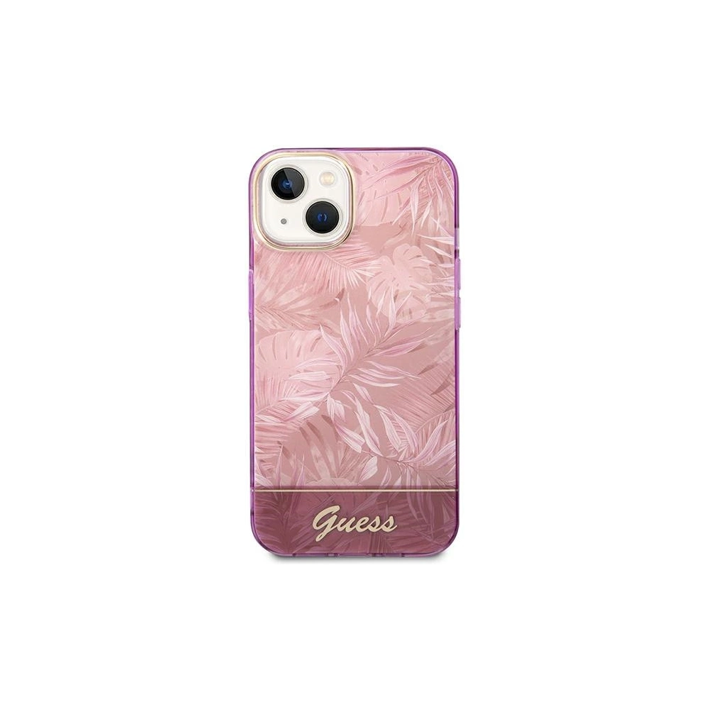 Wholesale Guess GUHCP14SHGJGHP Apple iPhone 14 pink hardcase Jungle Collection - GUE2118 - {ean13} - Hurt