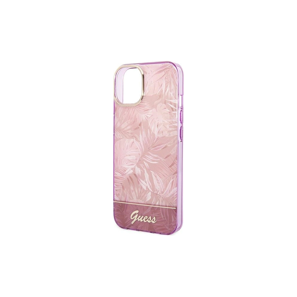 Wholesale Guess GUHCP14SHGJGHP Apple iPhone 14 pink hardcase Jungle Collection - GUE2118 - {ean13} - Hurt