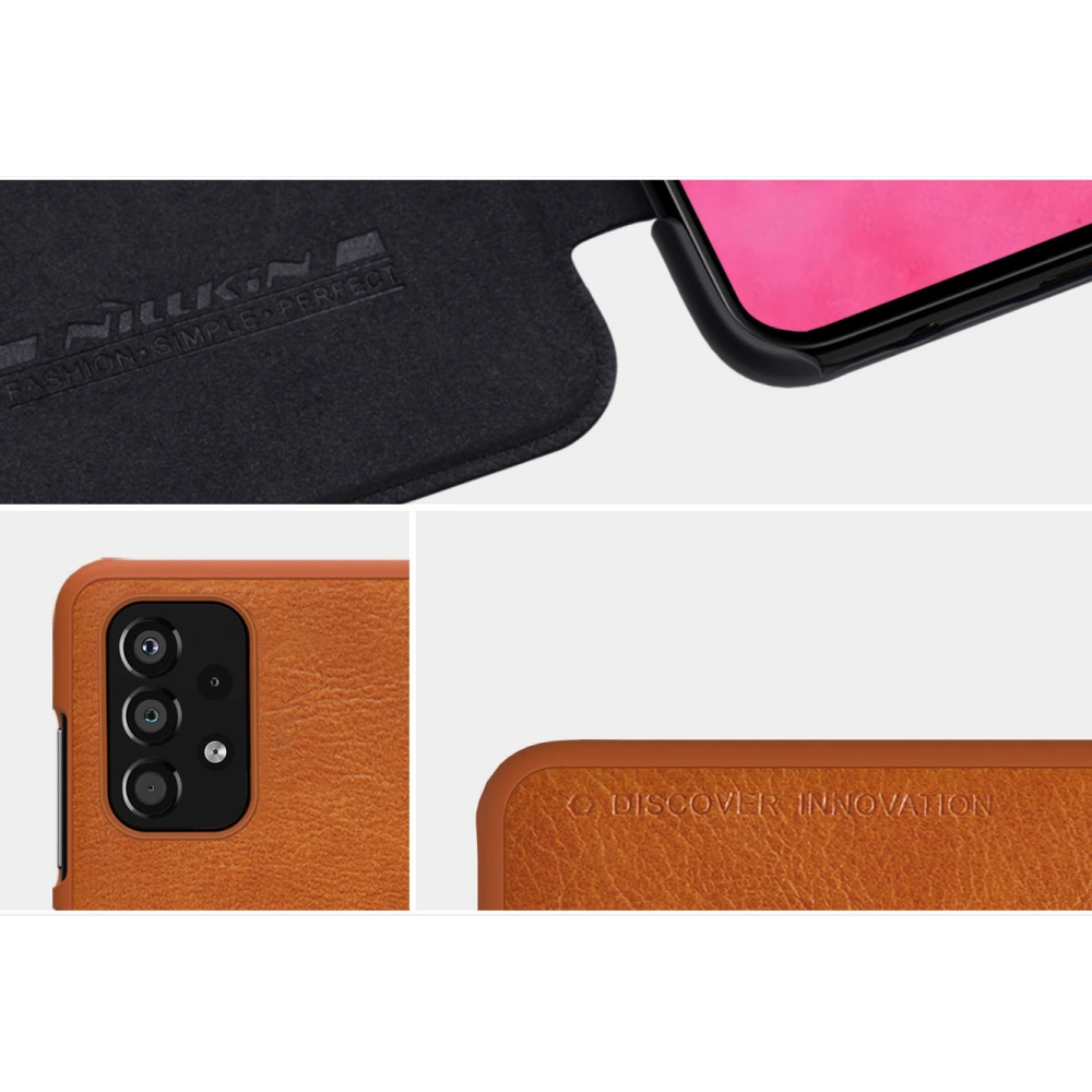 Hurtownia GSM - Case Nillkin Qin Samsung Galaxy A33 5G braun - NLK521 - {ean13} - Hurt