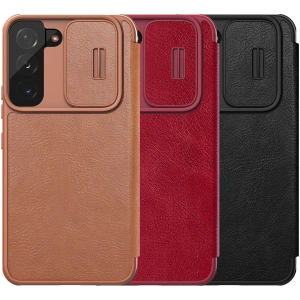 Hurtownia GSM - Etui Nillkin Qin Leather Pro Samsung Galaxy S22 fekete - NLK522 - {ean13} - Hurt