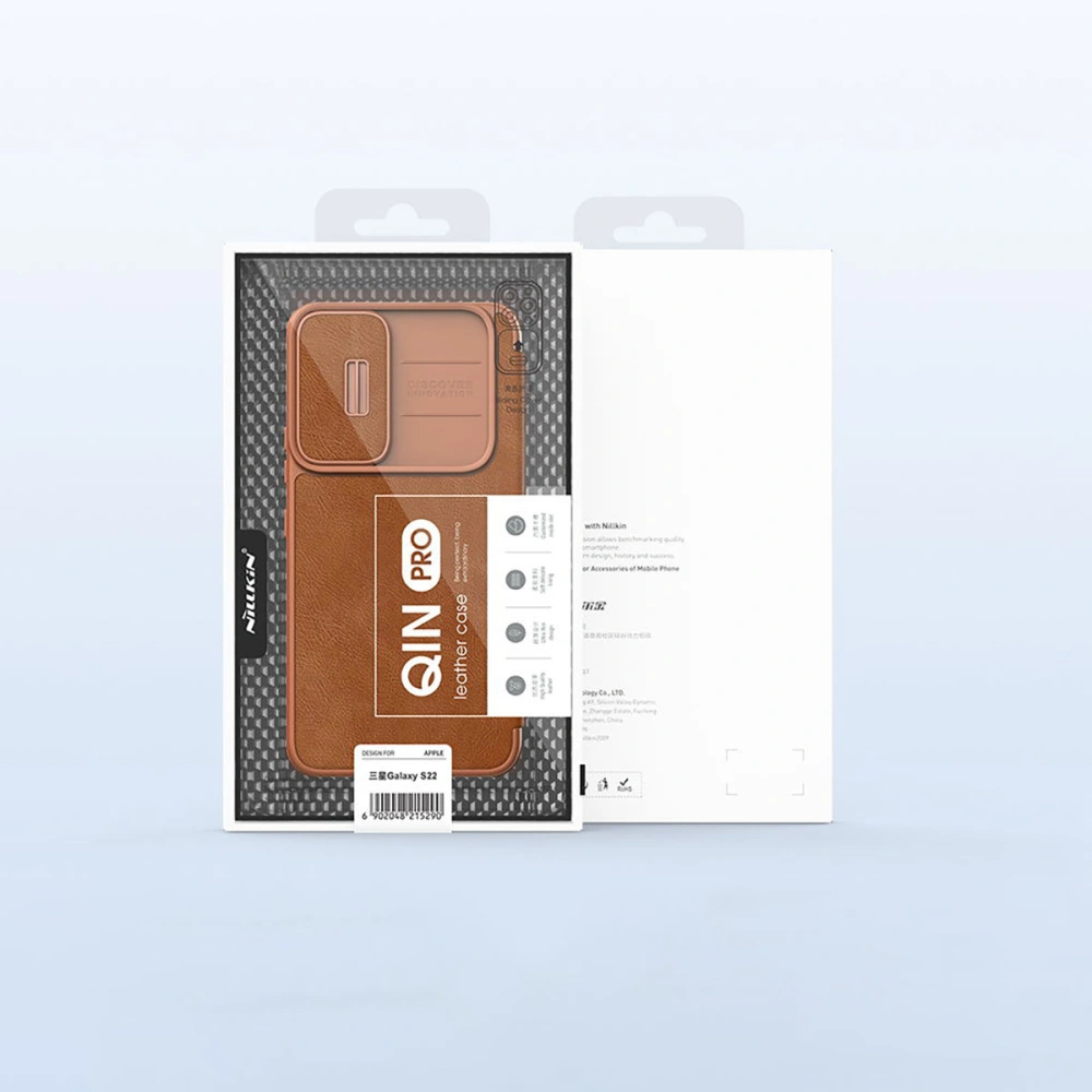 Hurtownia GSM - Etui Nillkin Qin Leather Pro Samsung Galaxy S22 hnědá - NLK523 - {ean13} - Hurt