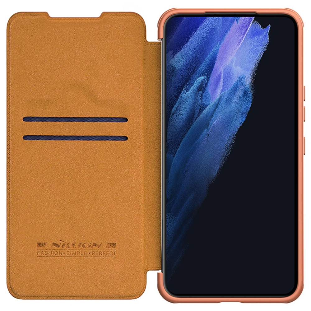 Hurtownia GSM - Etui Nillkin Qin Leather Pro Samsung Galaxy S22 hnědá - NLK523 - {ean13} - Hurt