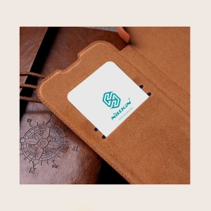 Hurtownia GSM - Etui Nillkin Qin Leather Pro Samsung Galaxy S22 barna - NLK523 - {ean13} - Hurt