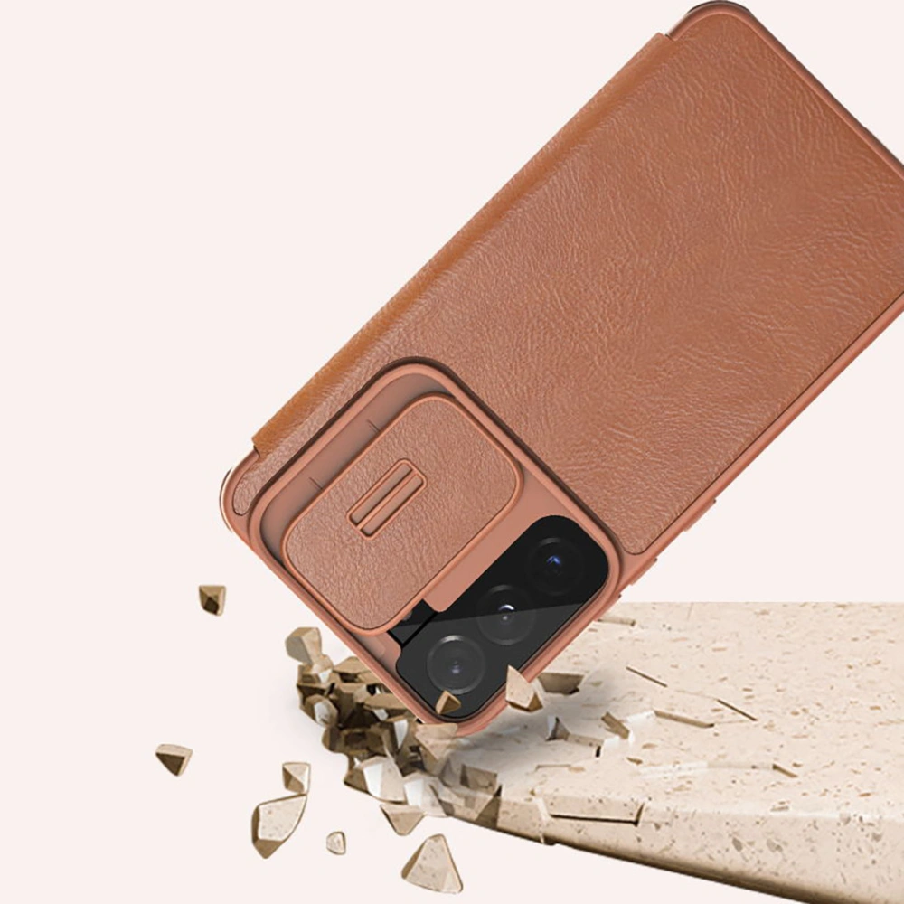 Hurtownia GSM - Etui Nillkin Qin Leather Pro Samsung Galaxy S22 maro - NLK523 - {ean13} - Hurt