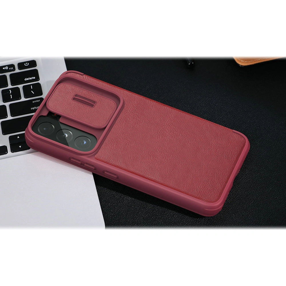Hurtownia GSM - Etui Nillkin Qin Leather Pro Samsung Galaxy S22 hnědá - NLK523 - {ean13} - Hurt