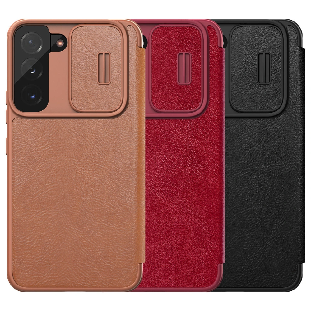 Hurtownia GSM - Etui Nillkin Qin Leather Pro Samsung Galaxy S22 hnědá - NLK523 - {ean13} - Hurt
