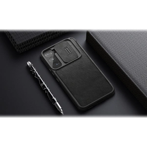 Hurtownia GSM - Etui Nillkin Qin Leather Pro Samsung Galaxy S22+ Plus negru - NLK524 - {ean13} - Hurt
