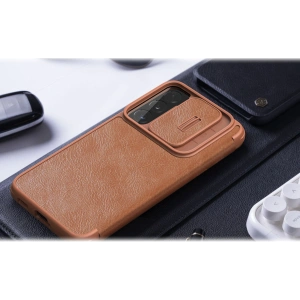 Hurtownia GSM - Etui Nillkin Qin Leather Pro Samsung Galaxy S22+ Plus negru - NLK524 - {ean13} - Hurt