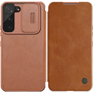 Hurtownia GSM - Etui Nillkin Qin Leather Pro Samsung Galaxy S22+ Plus maro - NLK525 - {ean13} - Hurt