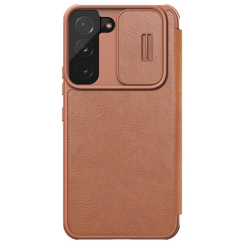 Etui Nillkin Qin Leather Pro Samsung Galaxy S22+ Plus brązowy