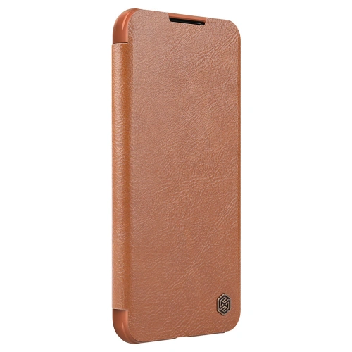 Etui Nillkin Qin Leather Pro Samsung Galaxy S22+ Plus brązowy