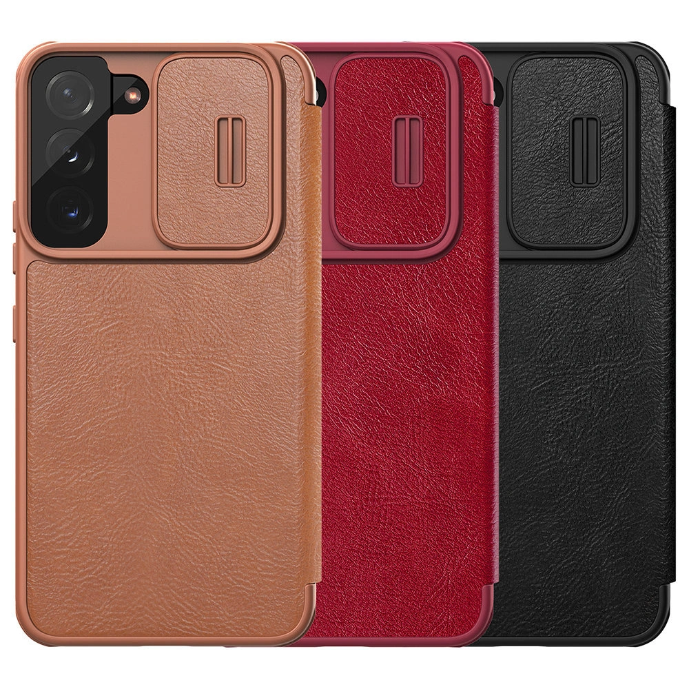 Hurtownia GSM - Etui Nillkin Qin Leather Pro Samsung Galaxy S22+ Plus hnědý - NLK525 - {ean13} - Hurt