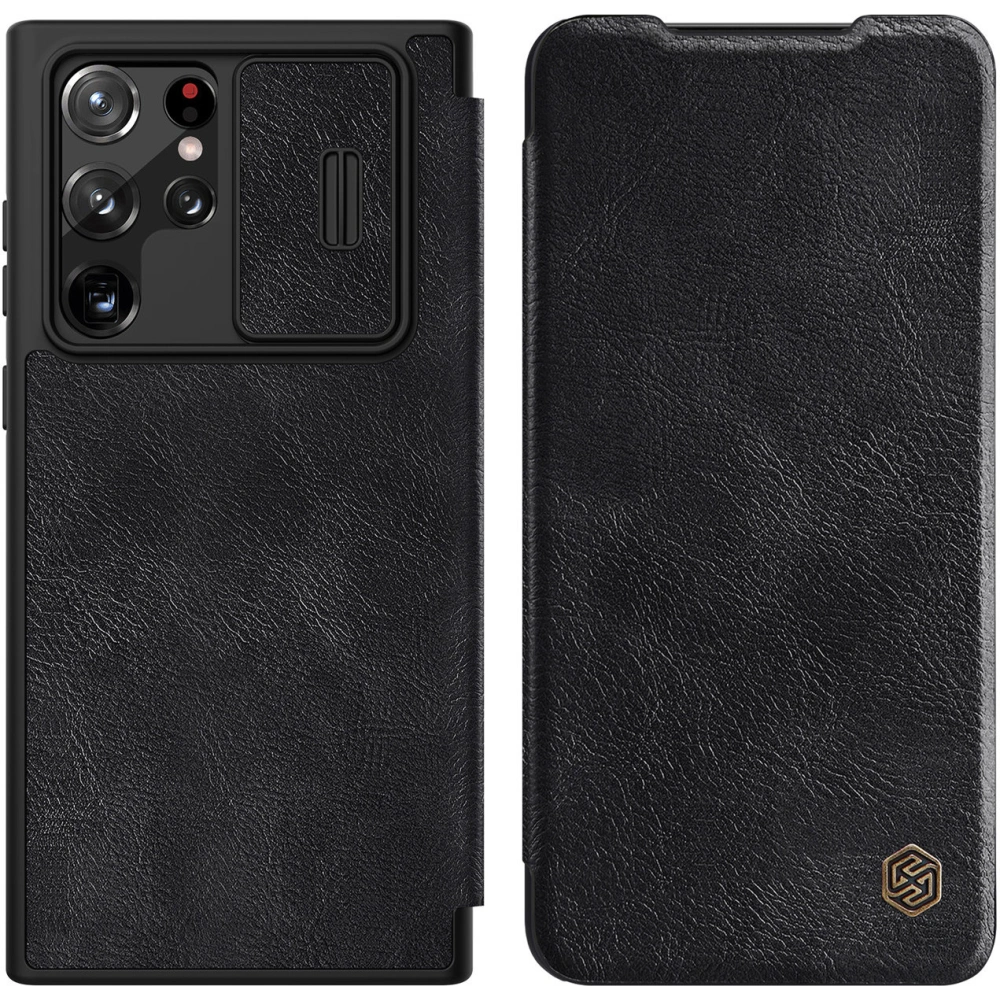 Hurtownia GSM - Case Nillkin Qin Leather Pro Samsung Galaxy S22 Ultra schwarz - NLK526 - {ean13} - Hurt
