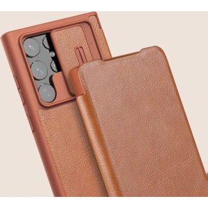 Hurtownia GSM - Etui Nillkin Qin Leather Pro Samsung Galaxy S22 Ultra černé - NLK526 - {ean13} - Hurt