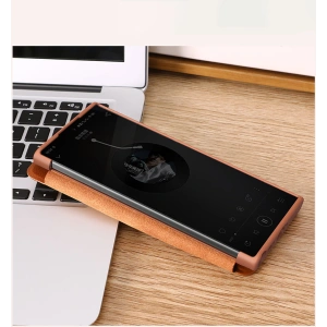 Hurtownia GSM - Etui Nillkin Qin Leather Pro Samsung Galaxy S22 Ultra černé - NLK526 - {ean13} - Hurt