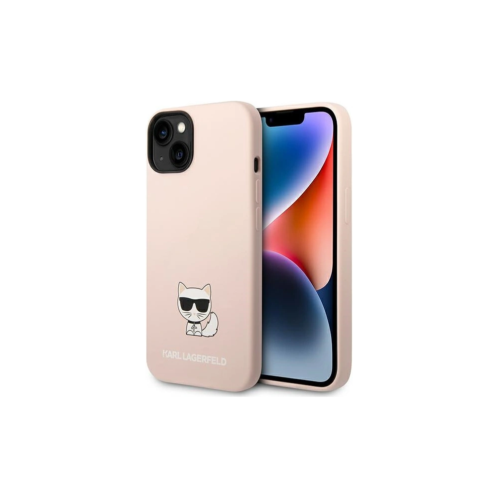 Hurtownia GSM - Case Karl Lagerfeld KLHCP14MSLCTPI Apple iPhone 14 Plus / 15 Plus Hardcase hellrosa/light pink Silikon Choupette Body - KLD1134 - {ean13} - Hurt