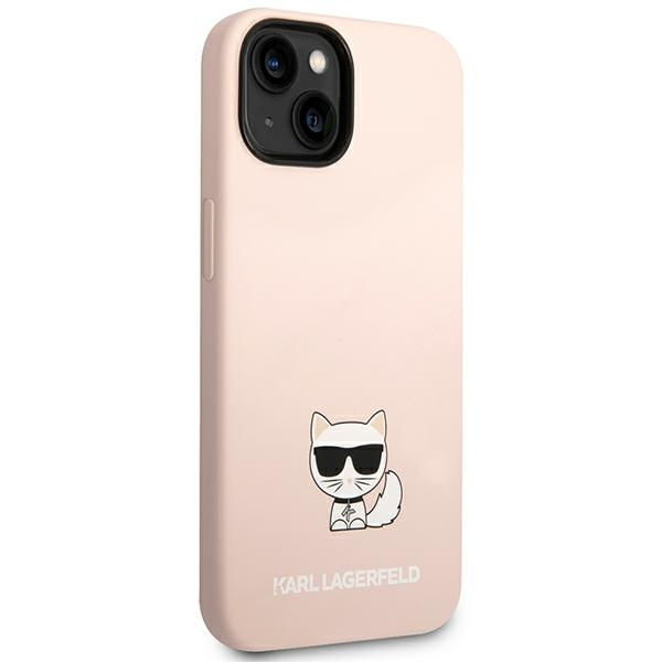 Kryt Karl Lagerfeld KLHCP14MSLCTPI Apple iPhone 14 Plus / 15 Plus hardcase jasnolight pink Silicone Choupette Body