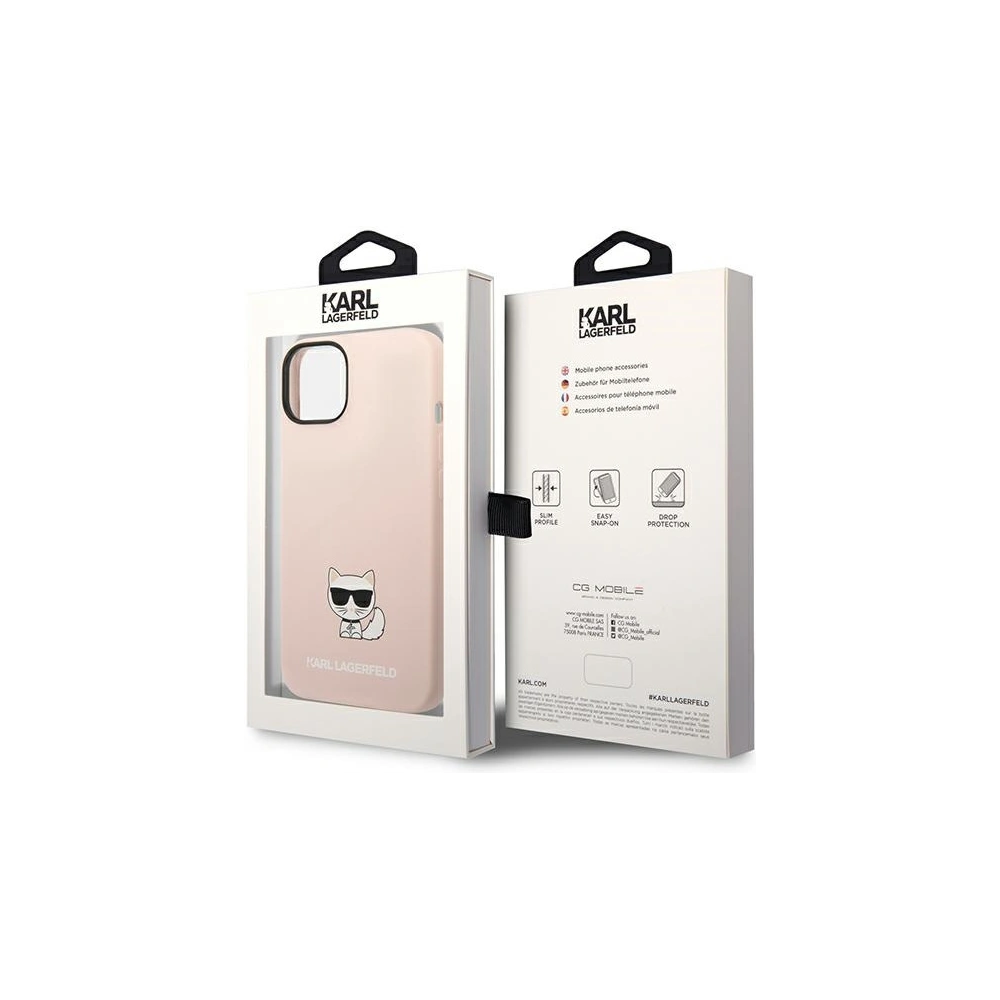 Hurtownia GSM - Case Karl Lagerfeld KLHCP14MSLCTPI Apple iPhone 14 Plus / 15 Plus Hardcase hellrosa/light pink Silikon Choupette Body - KLD1134 - {ean13} - Hurt
