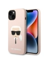 Karl Lagerfeld KLHCP14MSLKHLP Apple iPhone 14 Plus / 15 Plus hardcase pink Silicone Karl`s Head
