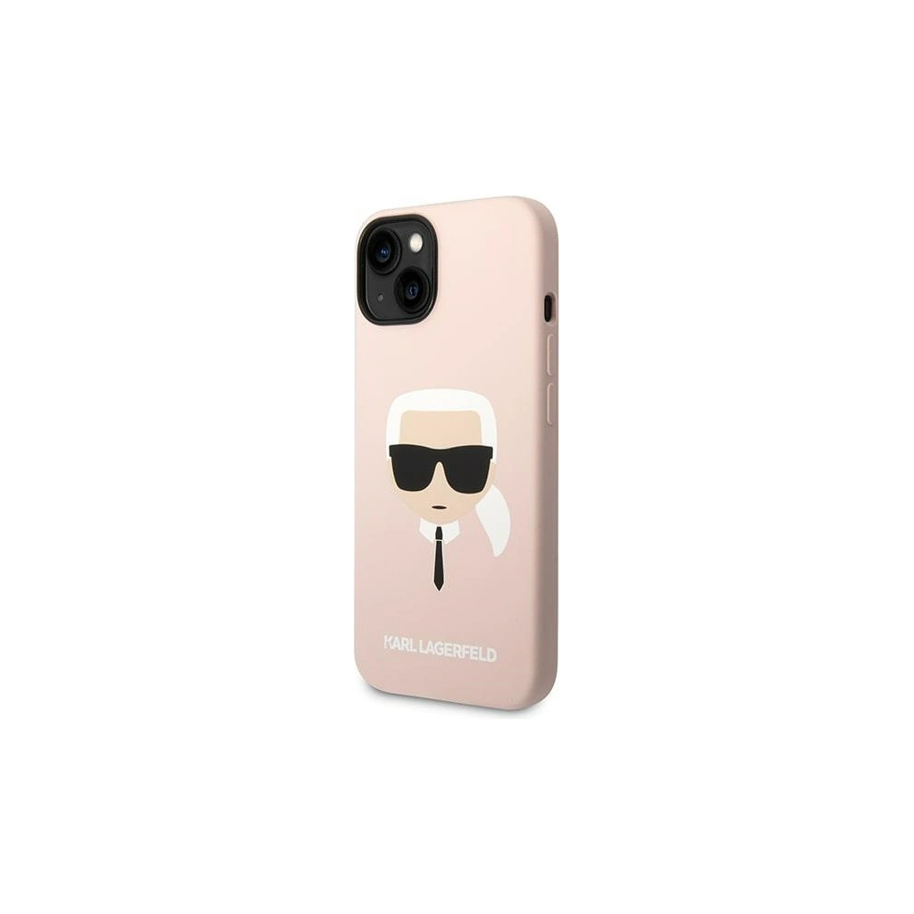 Hurtownia GSM - Case Karl Lagerfeld KLHCP14MSLKHLP für Apple iPhone 14 Plus / 15 Plus Hardcase rosa/pink Silicone Karl`s Head - KLD1135 - {ean13} - Hurt