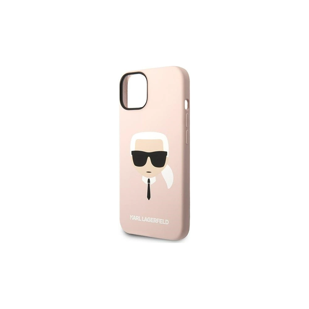 Wholesale Karl Lagerfeld KLHCP14MSLKHLP Apple iPhone 14 Plus / 15 Plus hardcase pink Silicone Karl`s Head - KLD1135 - {ean13} - Hurt