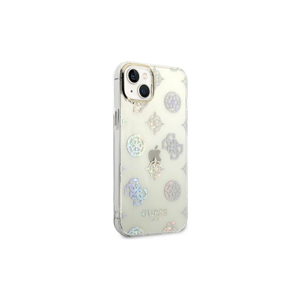 Hurtownia GSM - Etui Guess GUHCP14SHTPPTH Apple iPhone 14 przezroczysty/transparent hard case Peony Glitter - GUE2121 - {ean13} - Hurt