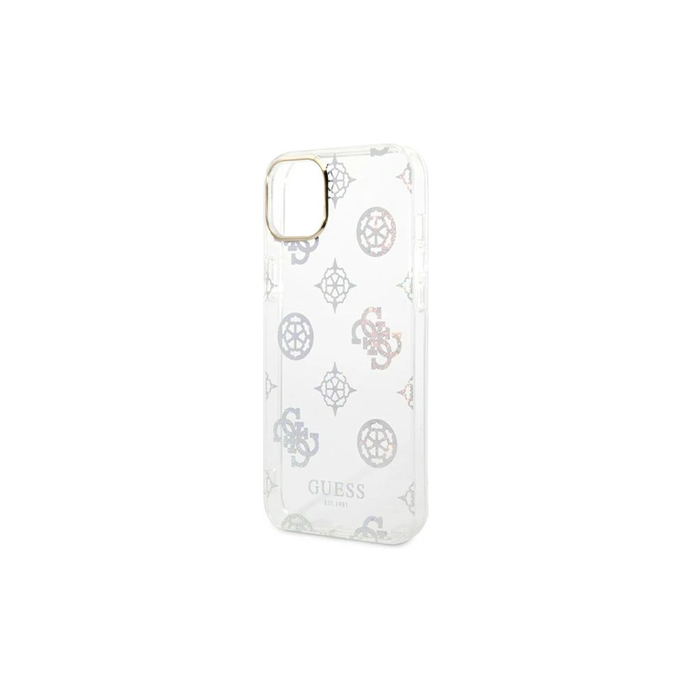 Hurtownia GSM - Etui Guess GUHCP14SHTPPTH Apple iPhone 14 przezroczysty/transparent hard case Peony Glitter - GUE2121 - {ean13} - Hurt
