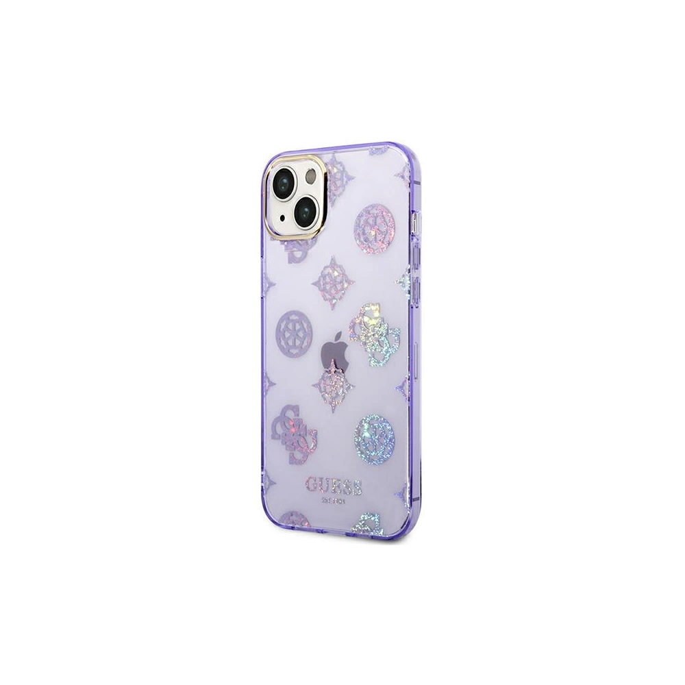 Hurtownia GSM - Etui Guess GUHCP14SHTPPTL Apple iPhone 14 liliowy/lilac carcasă tare Peony Glitter - GUE2122 - {ean13} - Hurt