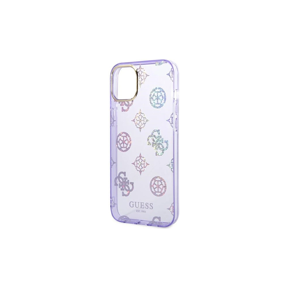 Hurtownia GSM - Etui Guess GUHCP14SHTPPTL Apple iPhone 14 liliowy/lilac carcasă tare Peony Glitter - GUE2122 - {ean13} - Hurt