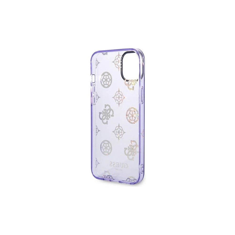 Hurtownia GSM - Etui Guess GUHCP14SHTPPTL Apple iPhone 14 liliowy/lilac carcasă tare Peony Glitter - GUE2122 - {ean13} - Hurt
