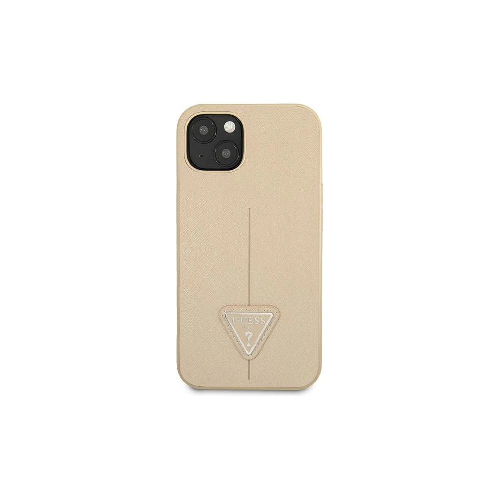 Hurtownia GSM - Etui Guess GUHCP14SPSATLE Apple iPhone 14 bej hardcase SaffianoTriangle Logo - GUE2123 - {ean13} - Hurt