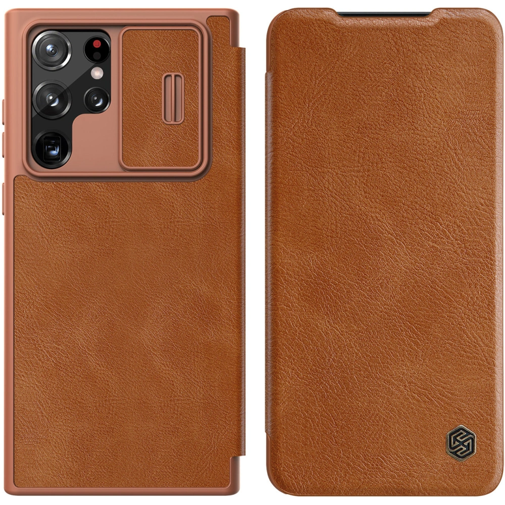 Hurtownia GSM - Case Nillkin Qin Leather Pro Samsung Galaxy S22 Ultra braun - NLK527 - {ean13} - Hurt