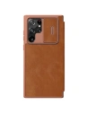 Wholesale Nillkin Qin Leather Pro Samsung Galaxy S22 Ultra brown - NLK527 - {ean13} - Hurt