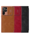Wholesale Nillkin Qin Leather Pro Samsung Galaxy S22 Ultra brown - NLK527 - {ean13} - Hurt