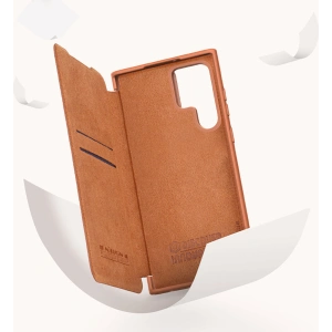 Hurtownia GSM - Etui Nillkin Qin Leather Pro Samsung Galaxy S22 Ultra hnědá - NLK527 - {ean13} - Hurt