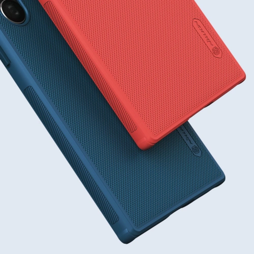 Etui Nillkin Super Frosted Shield Pro Samsung Galaxy S22 Ultra niebieski