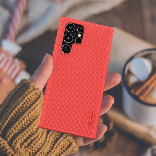 Etui Nillkin Super Frosted Shield Pro Samsung Galaxy S22 Ultra niebieski