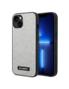 Case Karl Lagerfeld KLHCP14SG2ELS Apple iPhone 14 Hardcase silber/silver Glitter Plakette Logo