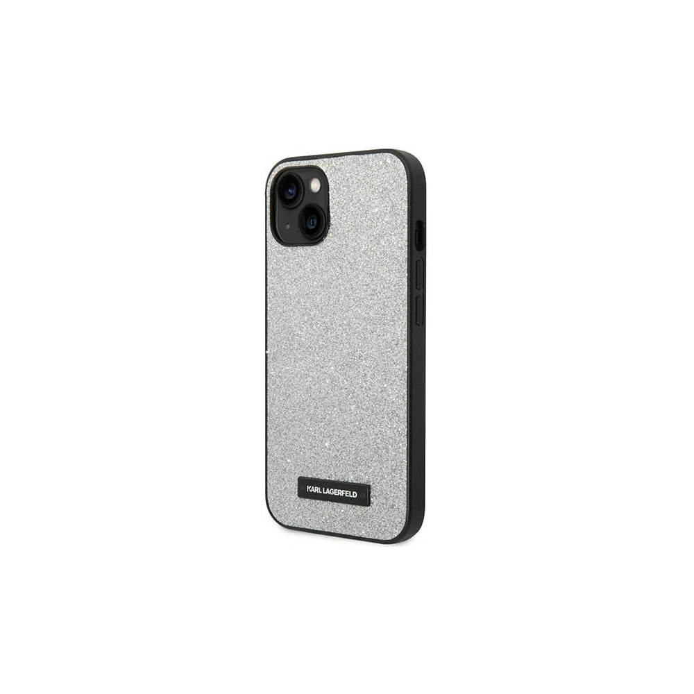 Hurtownia GSM - Case Karl Lagerfeld KLHCP14SG2ELS Apple iPhone 14 Hardcase silber/silver Glitter Plakette Logo - KLD1137 - {ean13} - Hurt