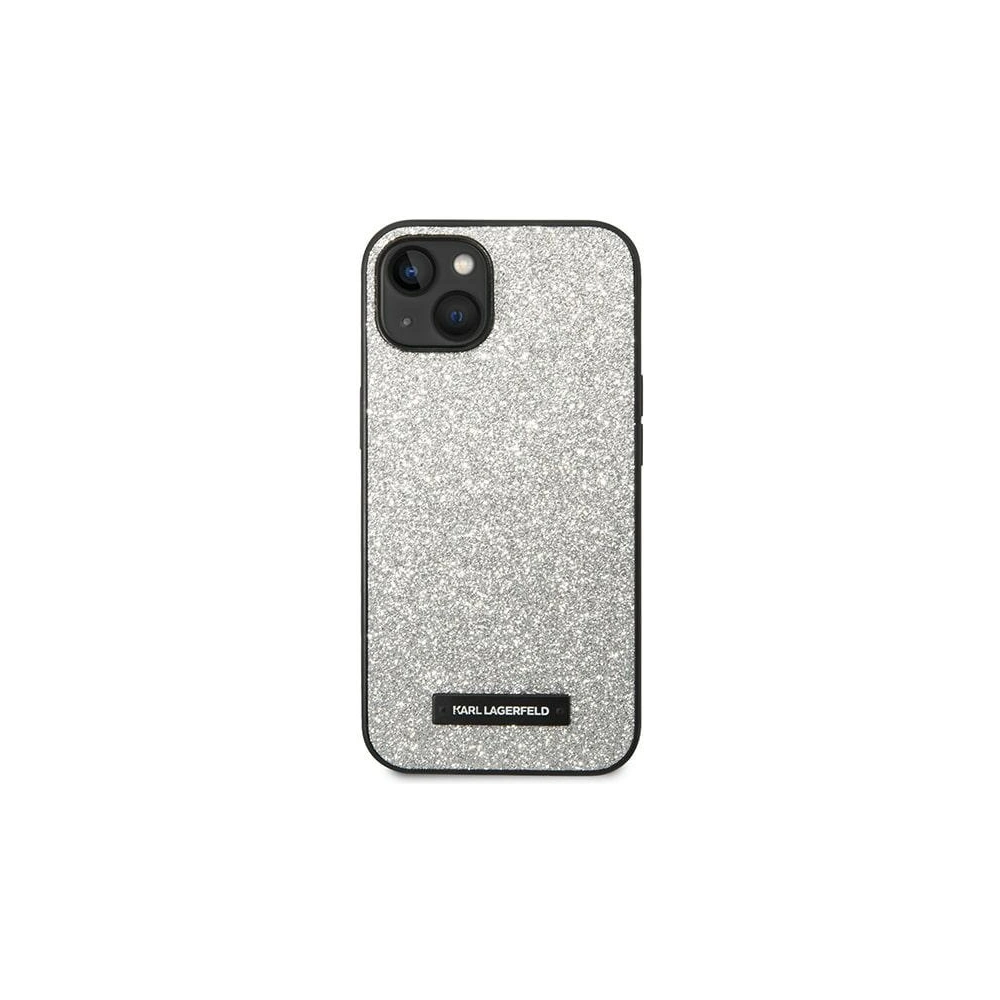Hurtownia GSM - Etui Karl Lagerfeld KLHCP14SG2ELS Apple iPhone 14 hardcase argintiu/silver Glitter Plaque Logo - KLD1137 - {ean13} - Hurt